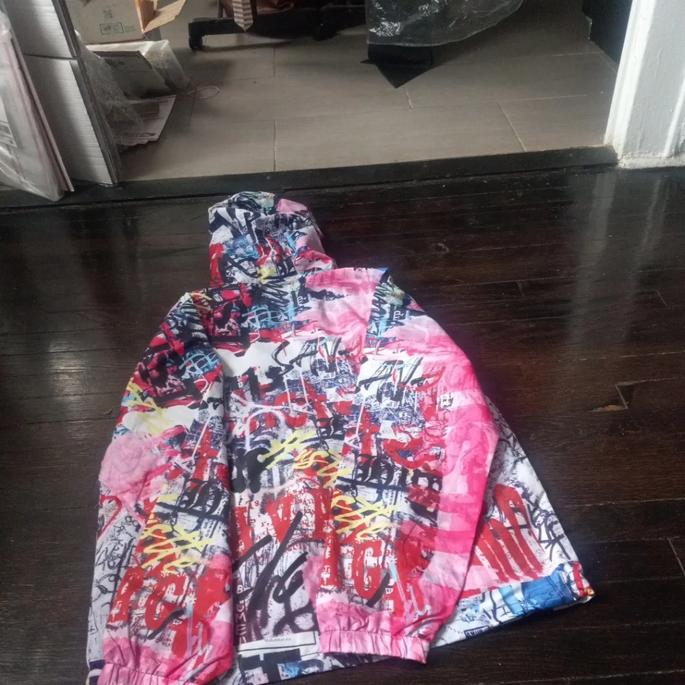 Encrypted Mens Zip Up Hoodie Colorful Muticolor Zip Up Pockets Citi Trends Cozy.